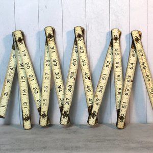 Vintage Columbia Eagle Master Quality Wood Metal Vintage Folding Hinged Ruler